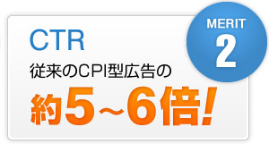 メリット2 CTR 従来のCPI型広告の2～4倍!